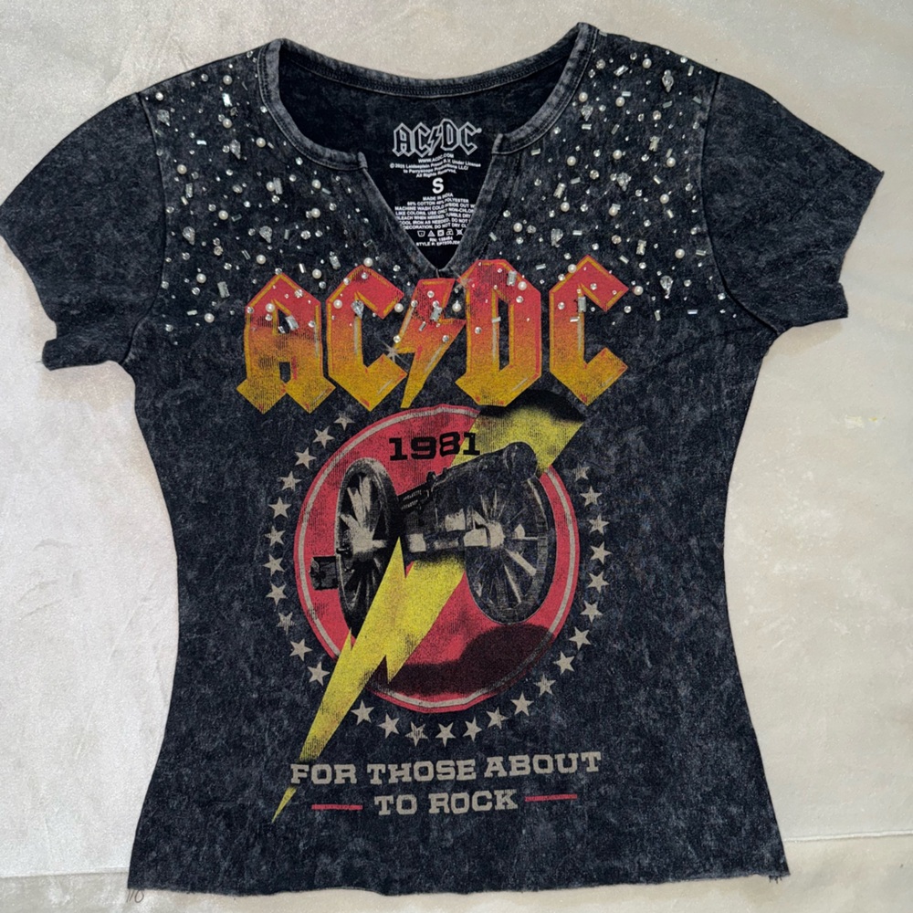 AC/DC Kids T-Shirt - Black and Yellow Graphic